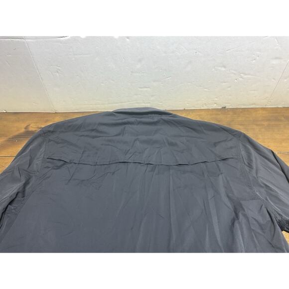 Poncho Shirt Mens XL Black Slim Fit Long Sleeve Performance Fishing Magnetic - Picture 13 of 13
